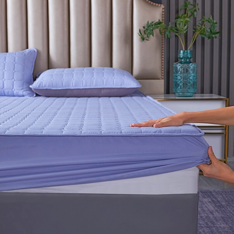1pcs Thick Quilted Bed Sheet Elastic Mattress Cover All Around Multi Size Sheets
