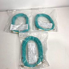  3 15m LC to LC Fiber Optic Patch Cable 10G OM3 Duplex 50/125 2mm Aqua Jacket