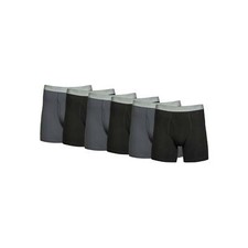 George Men's 6 Pack Cotton Stretch Boxer Briefs Various Sizes NEW Regular Leg
