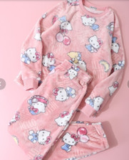 Sanrio Characters Hello Kitty Fleece Set Pajamas Unisex Japan Limited Original