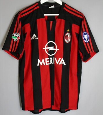美品 ACミラン OLD  JERSEY (Made in ITALY) ITALIAN CALCIO AC MILAN 2000-2001 COPPA ITALIA SEMI-FINALS