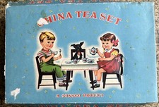 RARE  Vintage 1940  s Sonsco Children  s 6-Piece China Tea Set - Complete T8564B