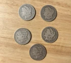 Lot Of 5 Morgan Silver Dollars (2)