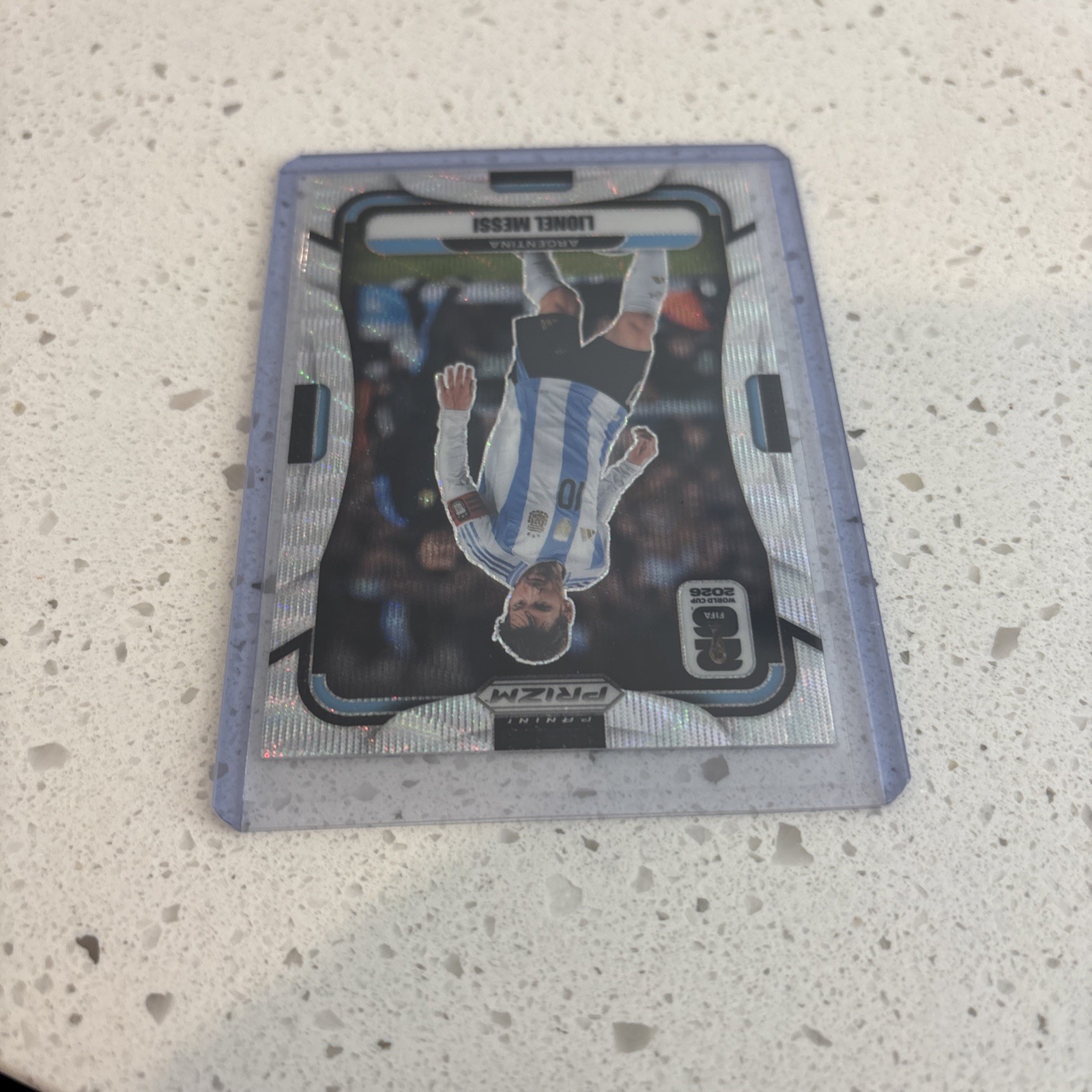 LIONEL MESSI 2026 Prizm FIFA World Cup World Cup Silver Wave Argentina #10 view 3