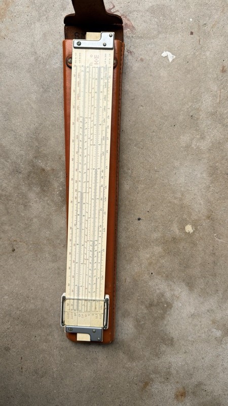 Vintage K&E Keuffel & Esser Slide Rule w/ Leather Case – Made in USA – Tool