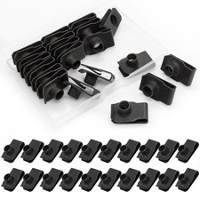 20 Pcs Extruded U Type Nuts Black UClipOn Nut Bumper Fender U Clip U Fastener...
