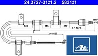 Ate 24.3727-3121.2 Seilzug FüR Feststellbremse Handbremsseil Bremsseil