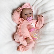18" Realistic Reborn Baby Dolls Soft Body Vinyl Silicone Newborn Girl Doll Xmas