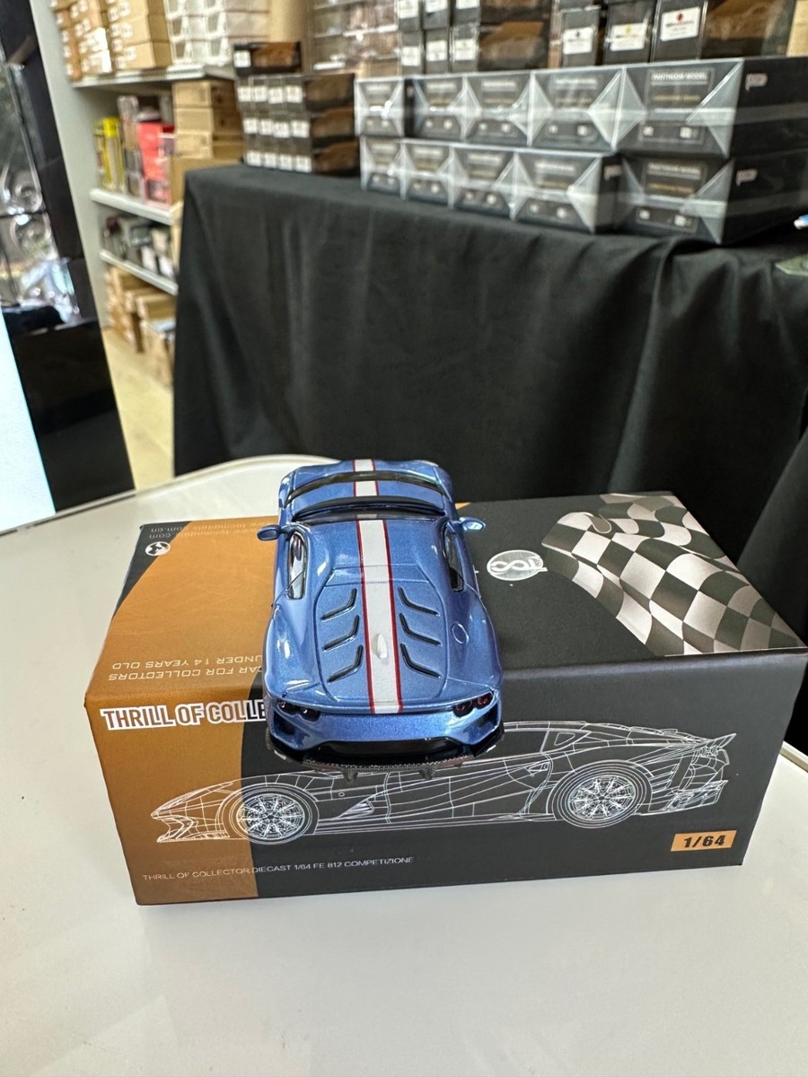 FERRARI 812 COMPETIZIONE BLU GENZIANA 1/64 CAR BY THRILL OF
