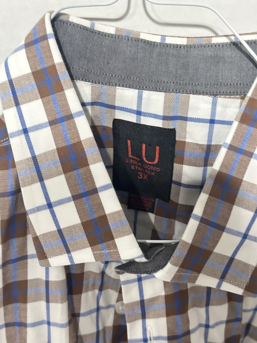 linea uomo dress shirts SIZE 5X LINEA UOMA (NEW) Men's Long Sleeve Dress Shirts Lot #75