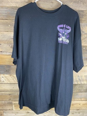 Adult  Sz 3X? 50'' Chest Short Sleeve Black T-Shirt 2022 Run 4 Life Dice Run