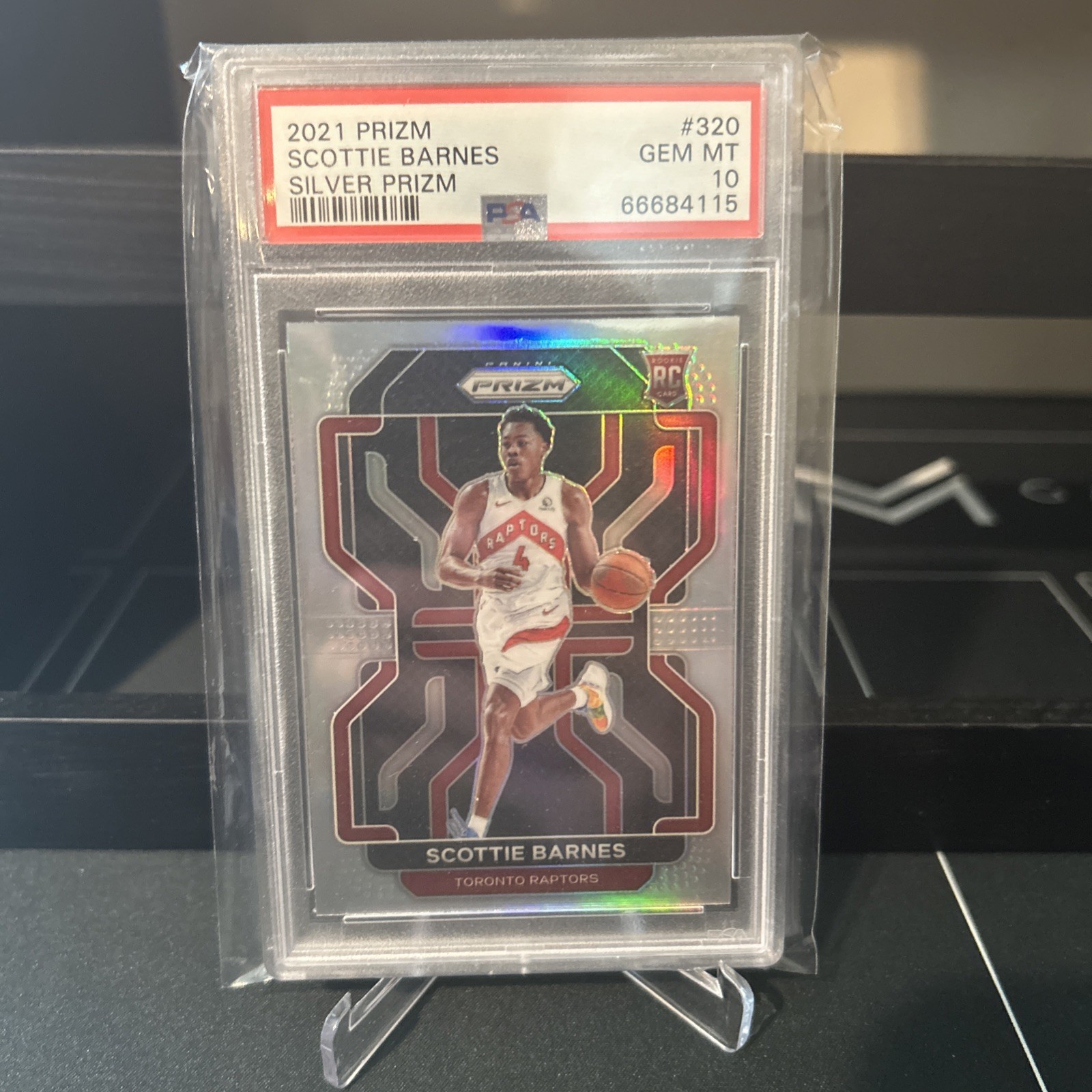 2021-22 Prizm Scottie Barnes RC Silver Rookie #320 Raptors PSA 10