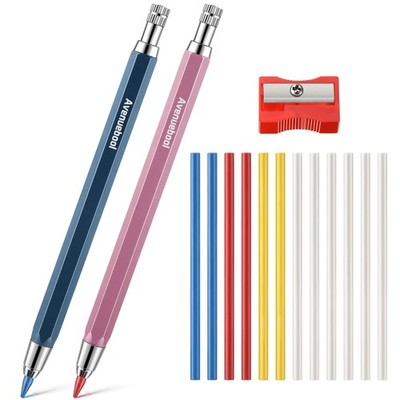 Sewing Chalk Markers for Fabric, Aluminum Chalk Pencil Refillable Cartridge S...