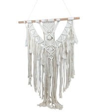 Handmade Boho White Macrame Wall Hanging Decor