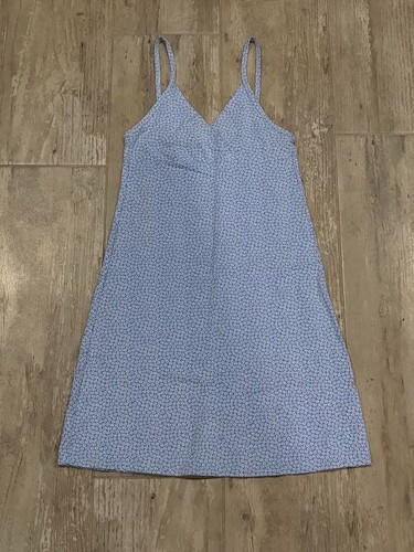Brandy Melville One Size Light Blue & White Ditsy Amara Floral Mini Italy Dress