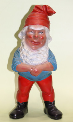 VTG Heissner Spang Gnome Terra Cotta Pottery Statue Garden Art Tomte / Nisse 11''