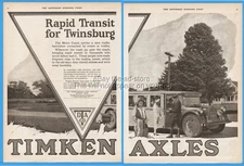 1924 Timken Axles Detroit MI Rapid Transit For Twinsburg Bus Safety Coach Ad