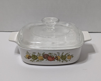 Vintage Corning Ware A-1-B Spice of Life Casserole 1 Liter with lid