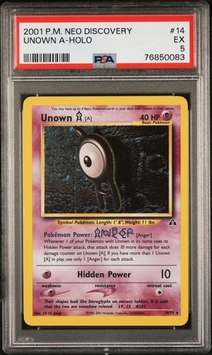 Unown [A] (Unlimited) graded PSA 5 for sale on eBay