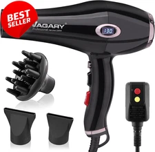 Professional Salon Hair Dryer 2200W Ionic Blower Diffuser Nozzles Low Noise US