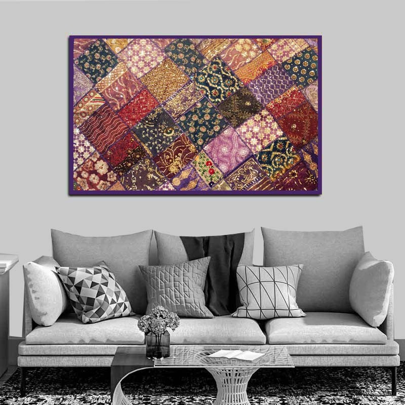 Christmas Gift Home Decor Cotton Handmade Patchwork Wall HangingThrow Tapestry