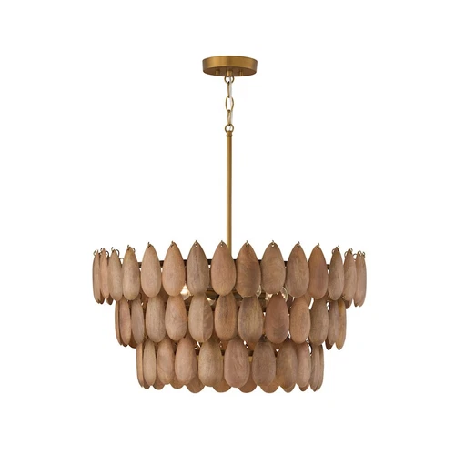 Capital Lighting Ravi 4 Light 25" Pendant, Light Wood/Patinaed Brass - 354441LW - Picture 1 of 1