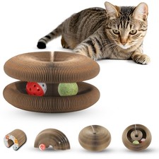 Kitty Kurlz Cat Toys Magic Organ Cat Scratcher Shape Shifting Cat Toy with Ca...
