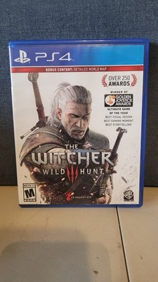 Witcher 3: Wild Hunt (PlayStation 4 PS4, 2015)  *TESTED* Working. No Map. (P)