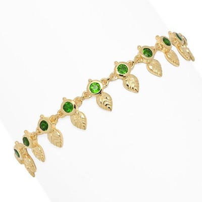 Passport to India Armband 2,60 ctw Chromdiopsid Mango Leaf Line