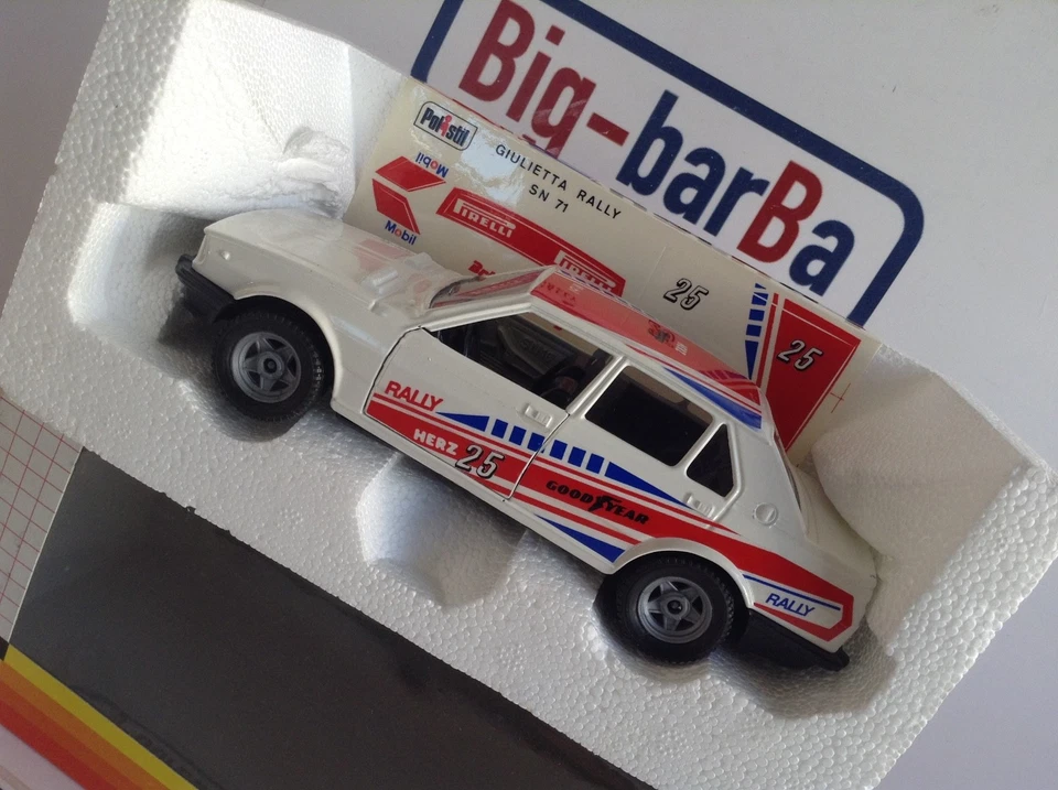 🔥Lot vintage🚗 POLISTIL GIULIETTA RALLY 1:25 IN BOX 🍂 AUTUMN SALE 🍂☕ - Immagine 4 di 4