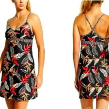 Costume da bagno Athleta Shorebreak Empire Waist Racer Back foglie tropicali taglia XS