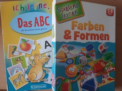 Ich verkaufe 2 Lernspiele: Ich lerne...Das ABC & Spielend Lernen *Farben&Formen*
