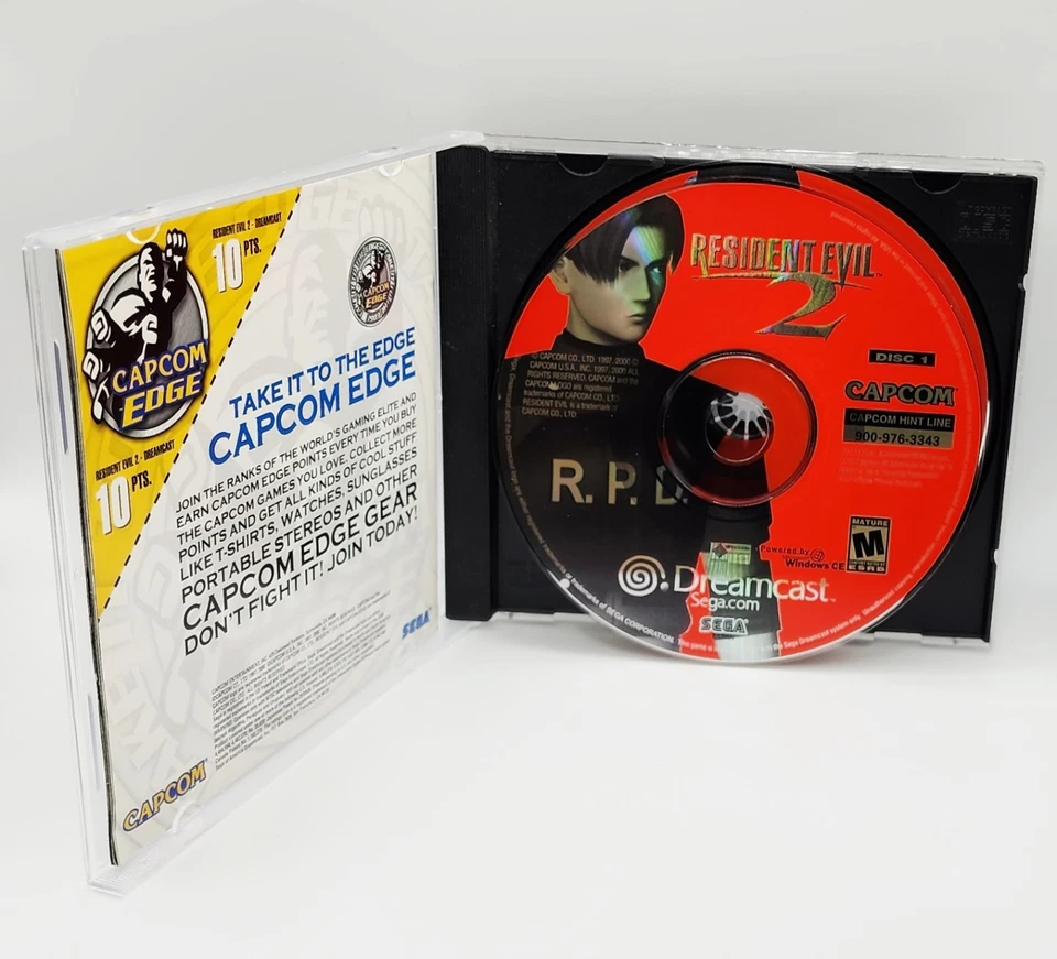 Resident Evil 2 [II] (Sega Dreamcast, 2000) No Back Insert! Discs & Manual Only - Image 3 of 4
