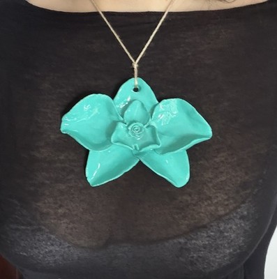 teal turquoise summer necklace handmade summer pendant for jewelry making