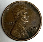 1921-S Lincoln Wheat Cent Penny 1c ~ Fine Details Condition ~ 3534