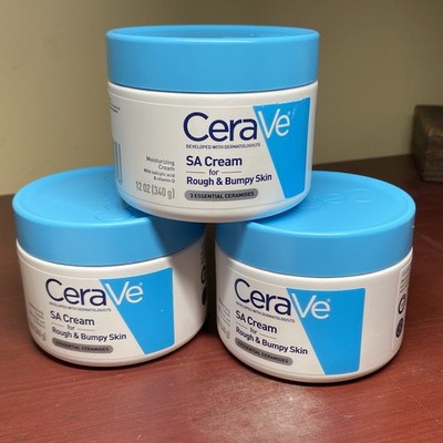 3 CeraVe SA Body Cream for Rough and Bumpy Skin 12 Oz