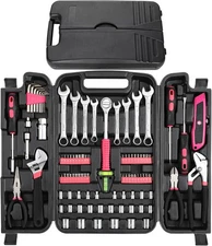 TLGREEN 95 Piece Tool Set, Kit, Mechanics Portable Pink 