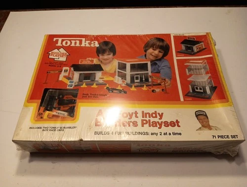 Vintage 1980, Tonka, A.J. Foyt Indy Builders Playset, #5043, New Sealed!