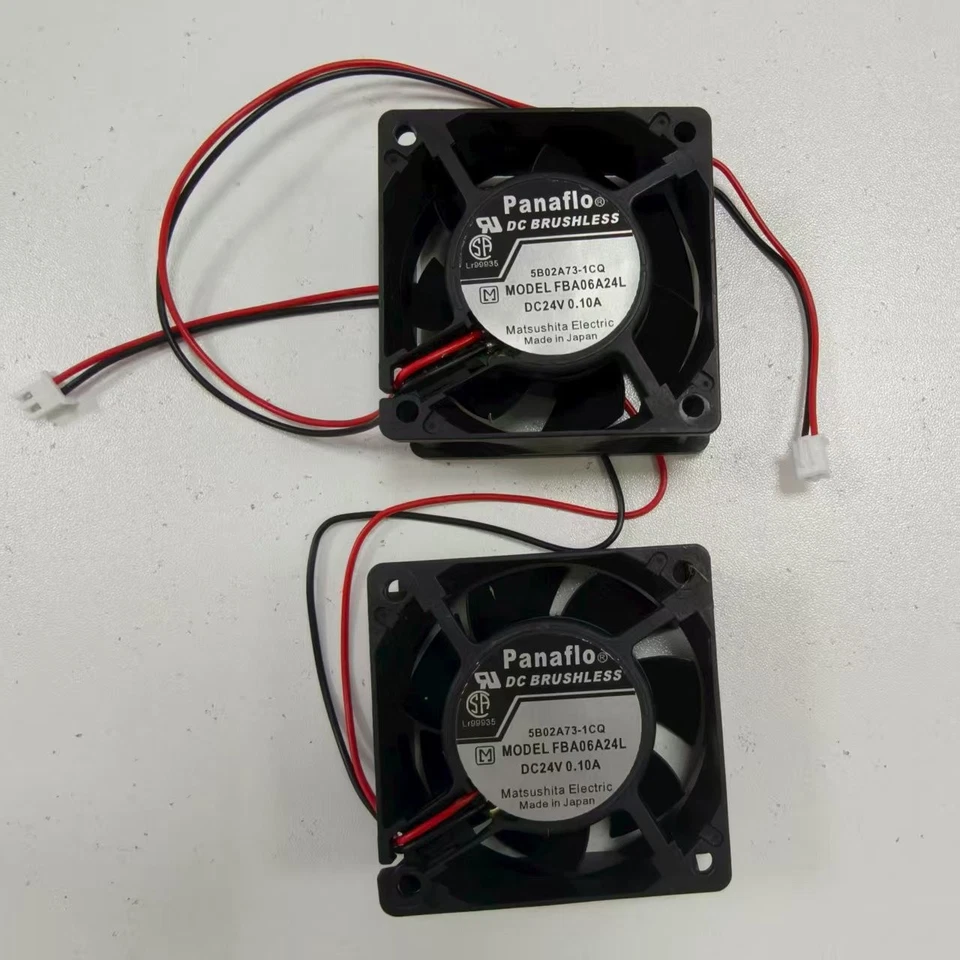 Panaflo FBA06A24L Inverter cooling fan 9D15CD-1E 60*60*25MM 6025 DC24V 0.1A 2Pin - Image 2 of 2