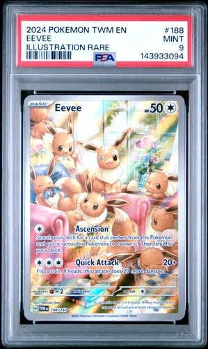 Eevee 188/167 Illustration Rare Twm En-twilight Masquerade Pokemon PSA 9 *094
