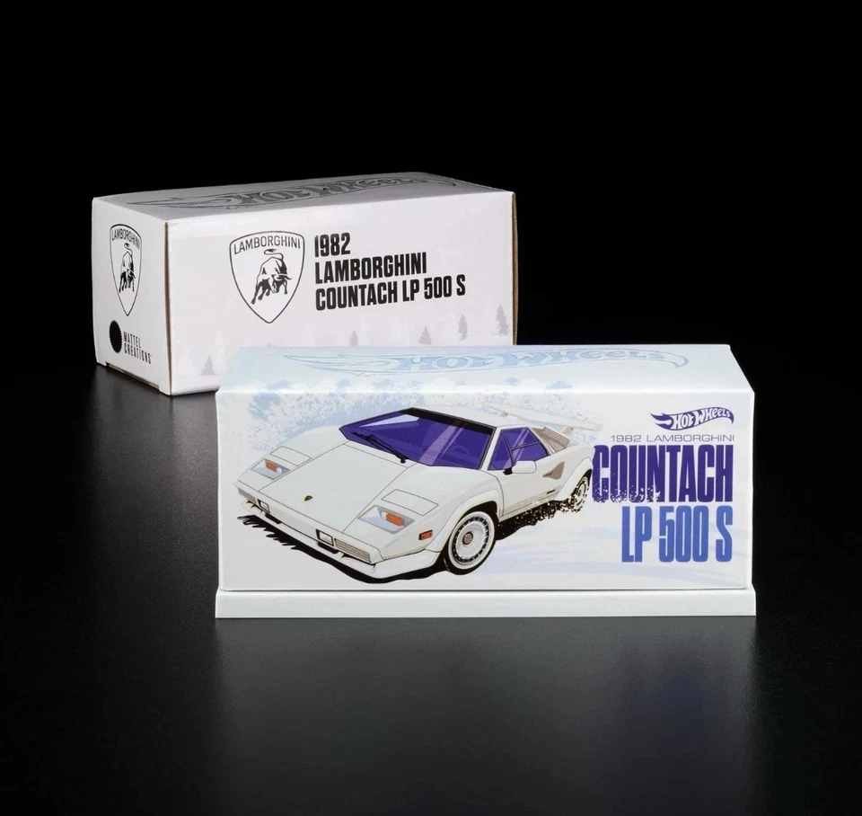 Lamborghini Countach LP 500 S 1982 exclusivo de Hot Wheels RLC blanco nuevo - en mano Foto 2 de 4