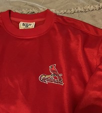 ST. LOUIS CARDINALS Baseball VINTAGE Lee Sport Sewn XL Red MLB Shirt FREE SHIP