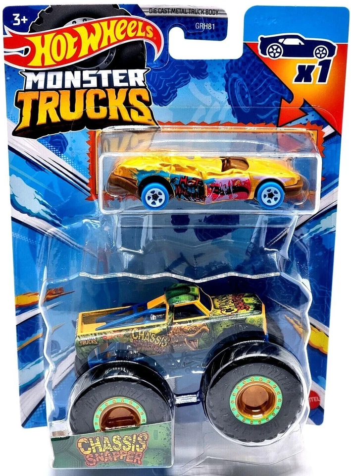 HOT WHEELS - MATTEL CHASSIS SNAPPER - Doppel Pack Monster Trucks HW Hot Wheels Mattel 1:64 Die-cast