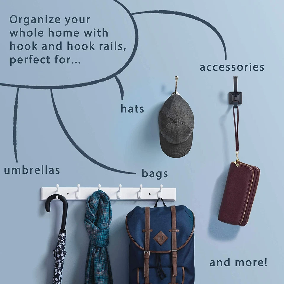 Perchero Liberty Hardware 129848 montado en la pared con 5 ganchos decorativos, 27 pulgadas, Foto 4 de 4