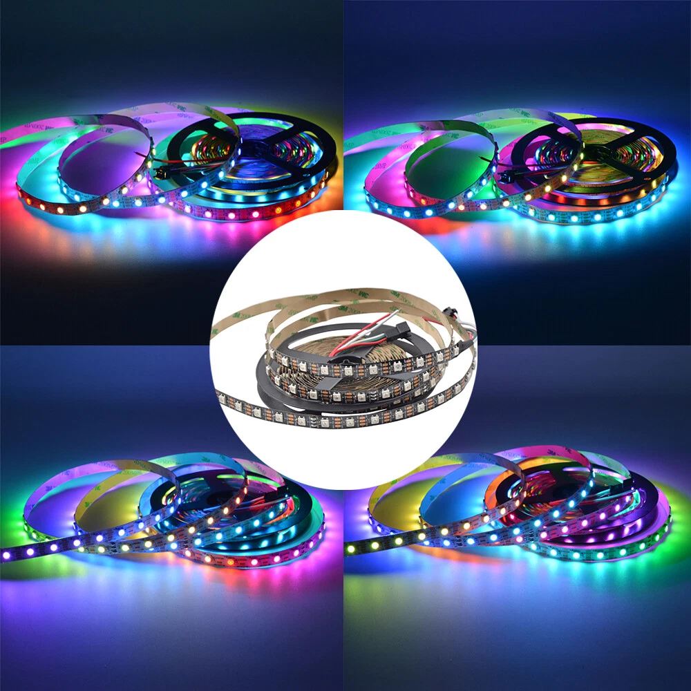 DC5V WS2812B IC RGB LED Strip 30 60 144 LEDs 5050SMD Individual