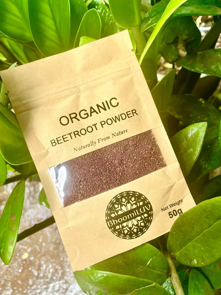 Ceylon Bhoomi Luv Organic Beetroot Powder Face and Body pack 50g New - Image 3 of 3