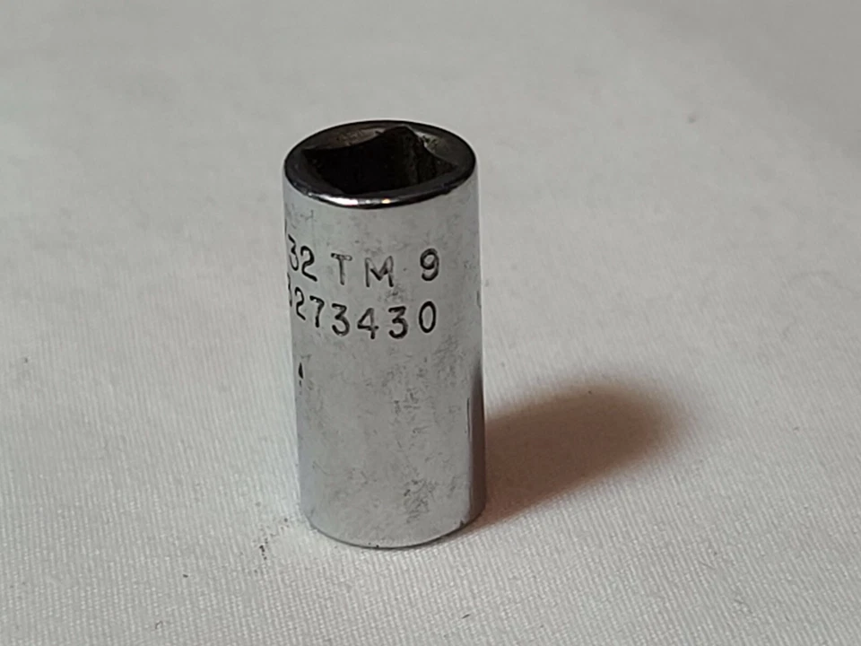 Vintage Snap On 3273430 STM9 9/32"  1/4" Square Drive Deep Socket 6 Point Tool - Image 3 of 4