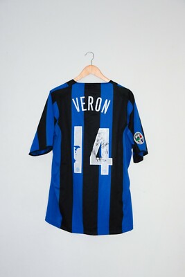 🔥2004/05 VERON match worn shirt Inter Milan retro vintage