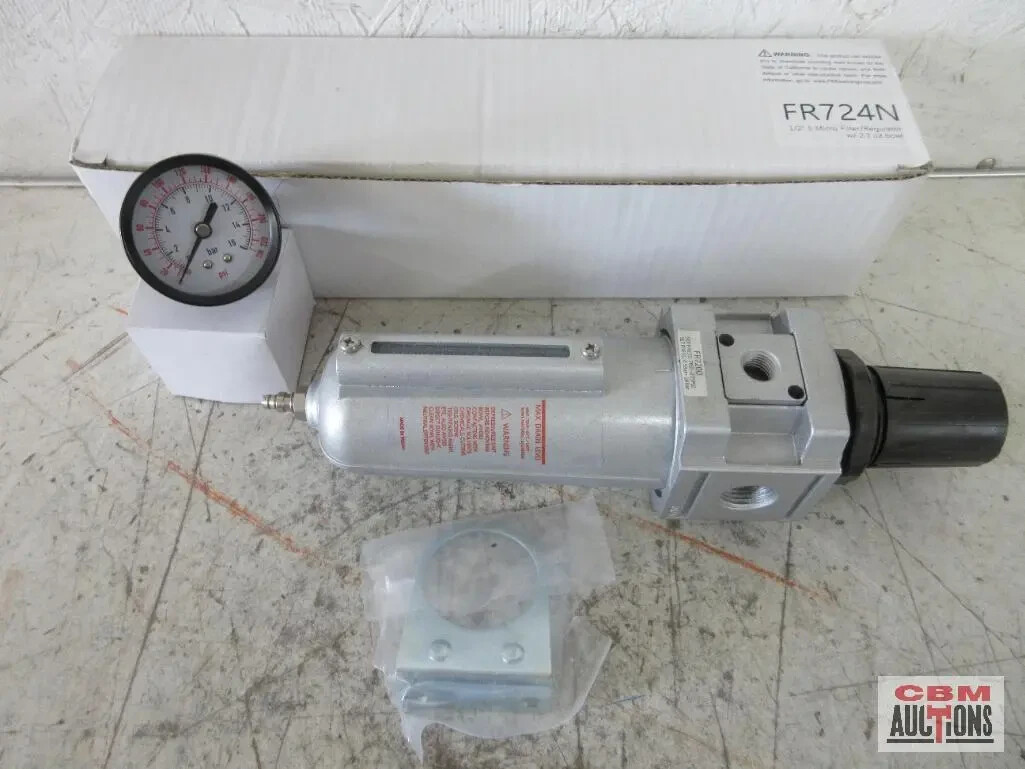 Regulator & Filter In Line Combo With Gauge Compressed Air