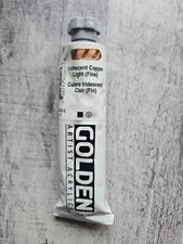Golden Artist Heavy Body Acrylic Paint 2-Fl Oz ~ Iridescent Copper Light (Fine)